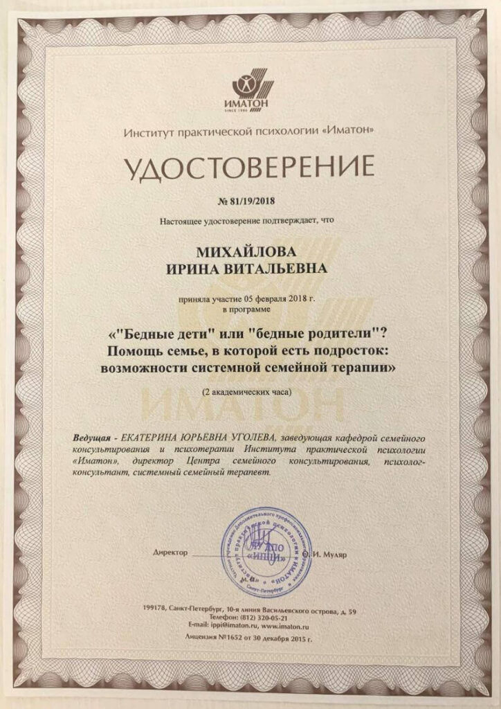 Дипломы Михайлова И