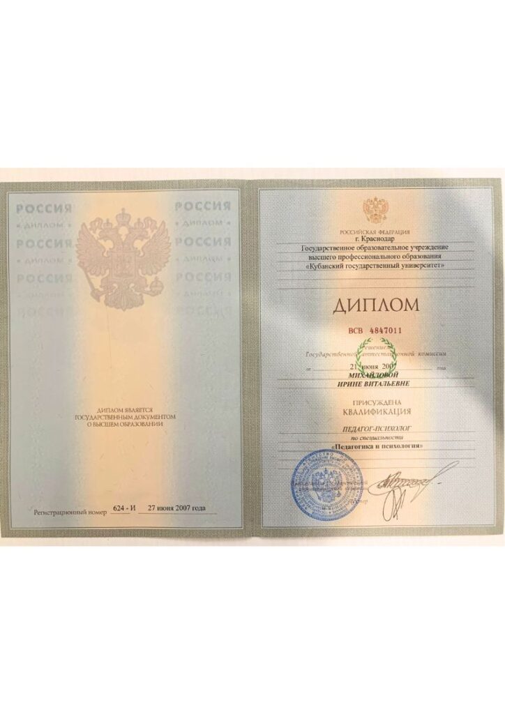 Дипломы Михайлова И
