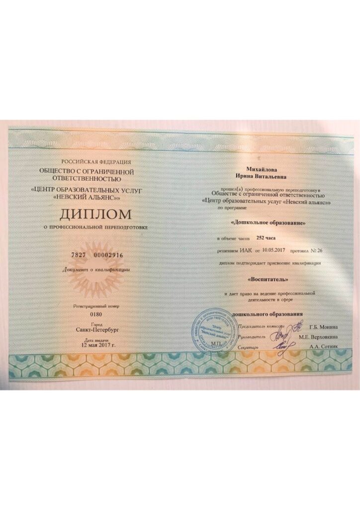 Дипломы Михайлова И